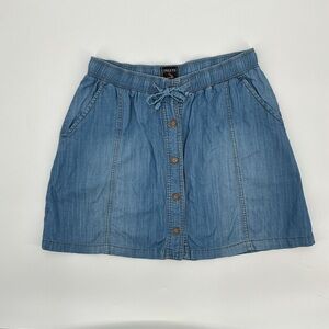 Twelve by OnTwelfth Ladies Light Blue Jean Stretch mini Skirt